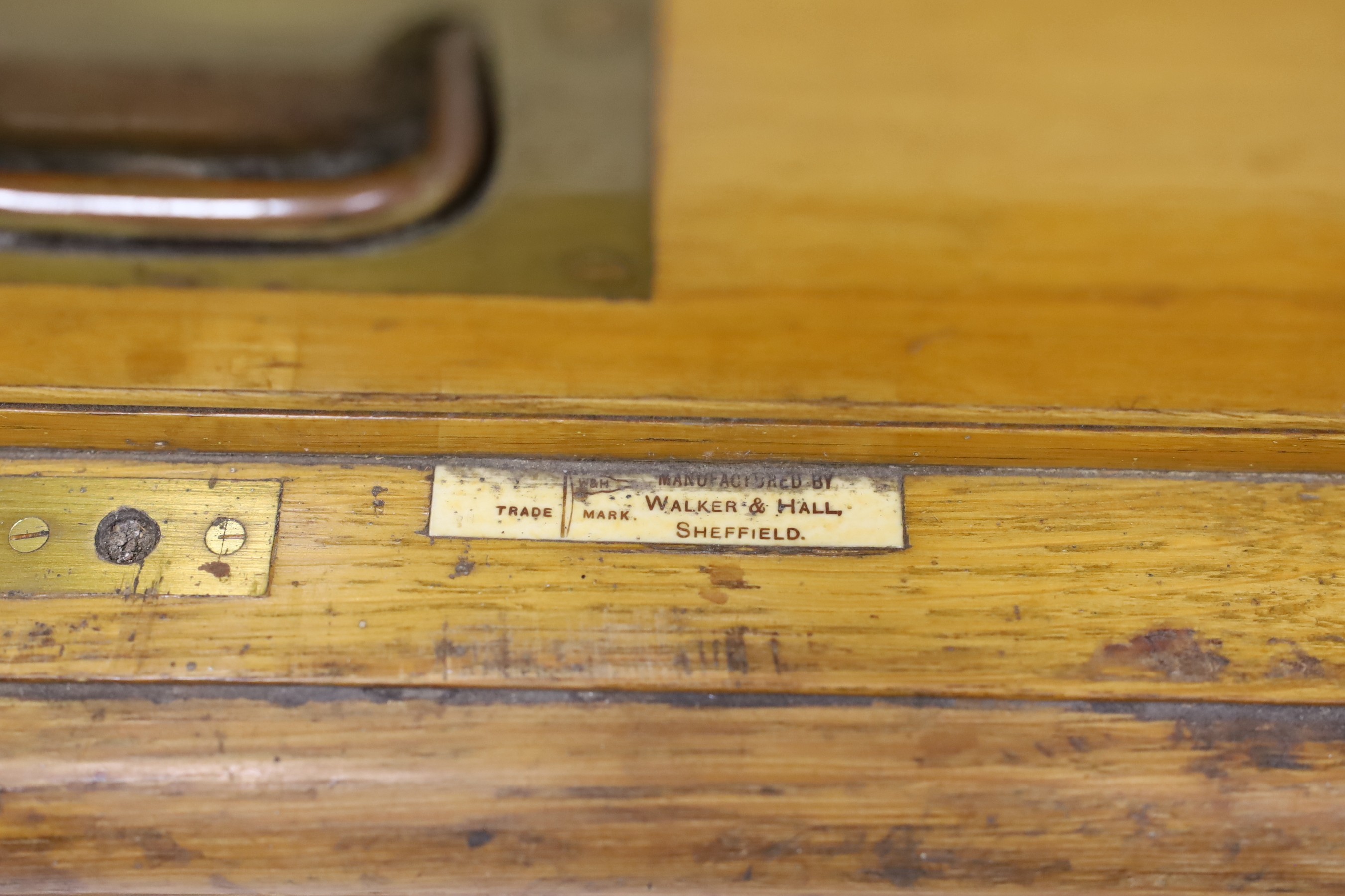 A Walker & Hall canteen of cutlery with bone insets